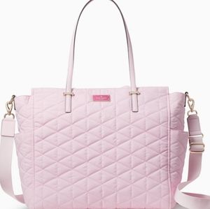 Kate Spade Kaylie quilted pink diaper bag